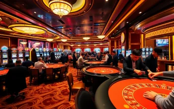 Players enjoying a vibrant casino experience at https://68vip.sh/ with roulette tables and slot machines.