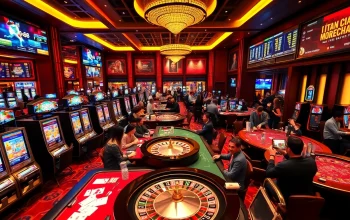 Experience the excitement of Nhà Cái HT368 with vibrant casino tables and players engaged in thrilling games.